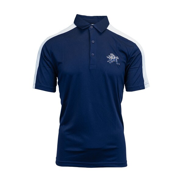 Navy, White, Aggie Bull, Polo